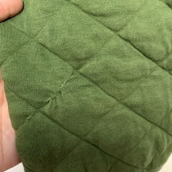 Vineyard Vines Shep Olive Green Quilted 1/2 Zip LS Pullover Sweatshirt Size XS - Picture 12 of 15